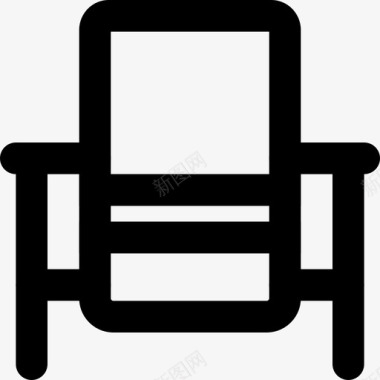复古扶手椅物品家具图标图标