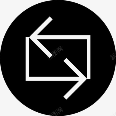 向左旋转重复循环重放图标图标