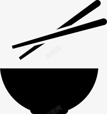 碗和筷子中国菜中餐图标图标