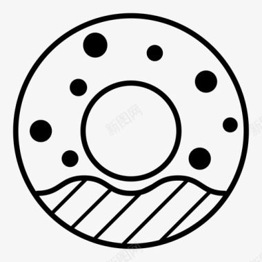 甜甜圈面包房蘸甜甜圈图标图标