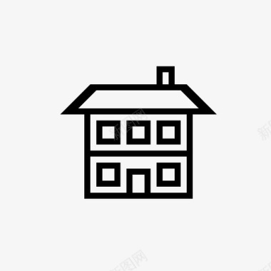 房屋建筑物建筑图标图标