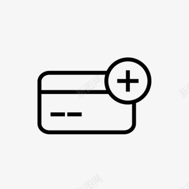 信用卡添加信用卡金融图标图标