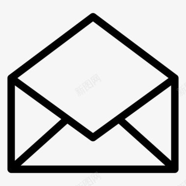 电子邮件信封打开图标图标