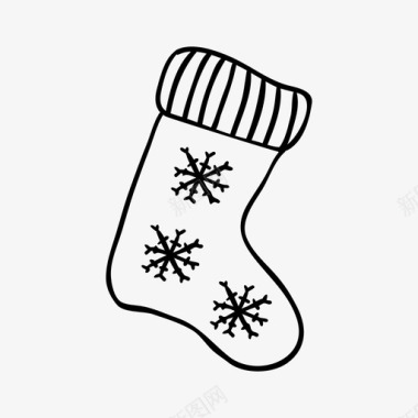 雪花啤酒标志圣诞袜雪花袜子图标图标
