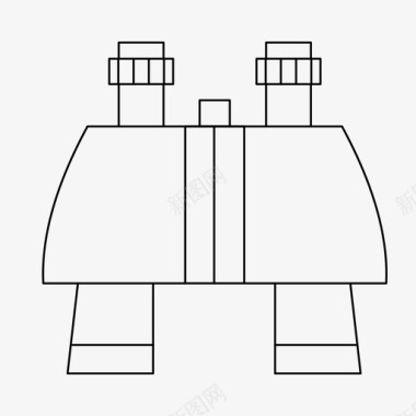 户外便携望远镜野营远足图标图标