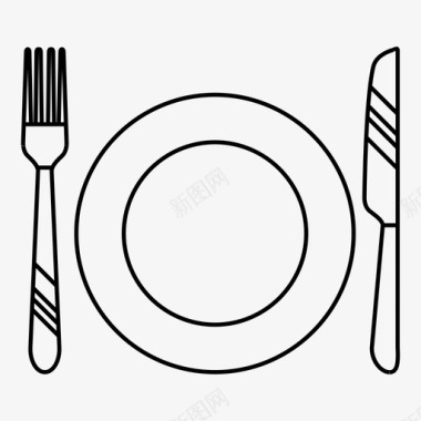 吃盘子晚餐吃图标图标