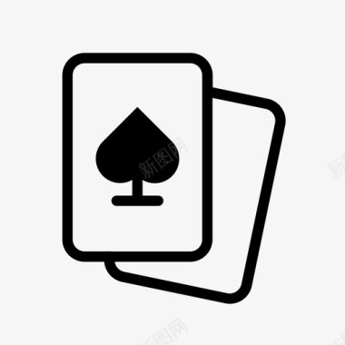 扑克牌赌场游戏卡图标图标
