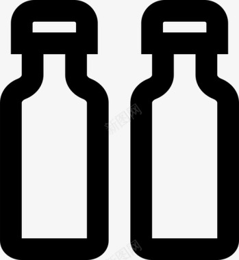 酒类酒瓶生活方式图标图标