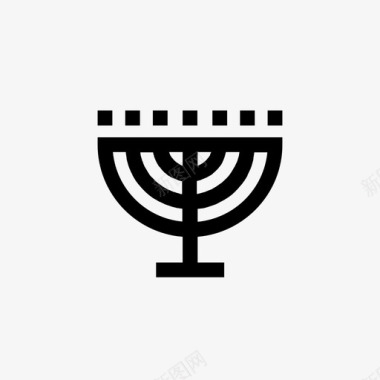 光明节烛台光明节以色列图标图标