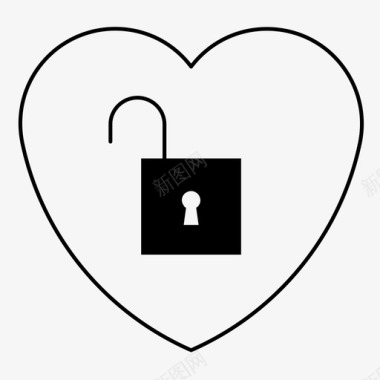 安全的爱心钥匙图标图标