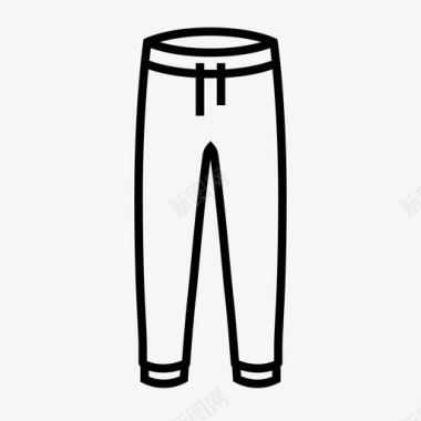 短款宽松运动裤宽松裤衣服图标图标