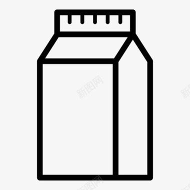 牛奶盒牛奶容器牛奶包装图标图标