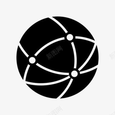 网络连接地球网络图标图标
