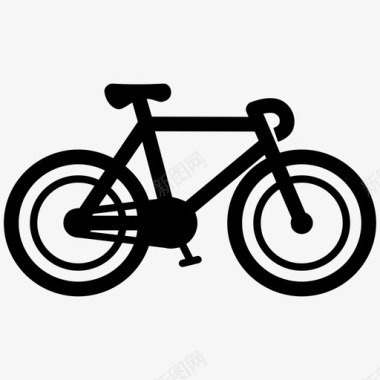自行车自行车山地车运动图标图标