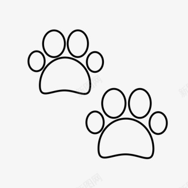 爪印动物狗图标图标