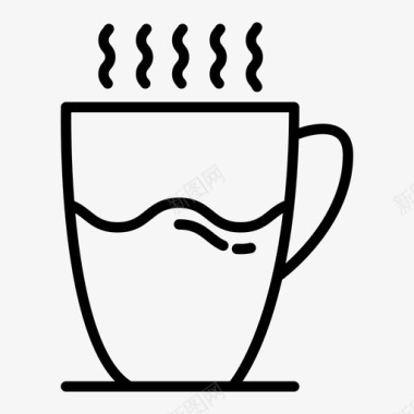 一杯咖啡喝热图标图标
