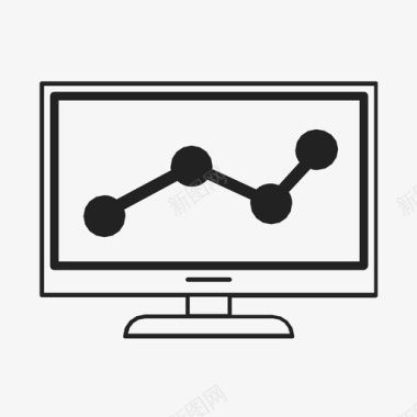 信息图表矢量基金图表监视器分析图表图标图标