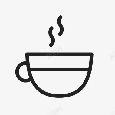 一杯咖啡早餐热的图标图标