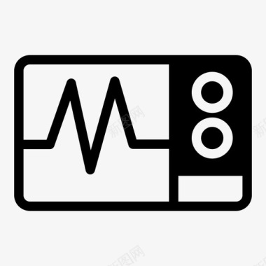 心脏跳动机心电图医院图标图标