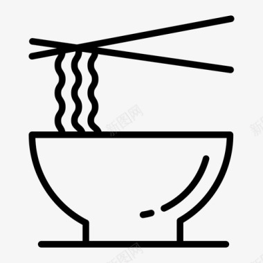 碗面筷子吃图标图标