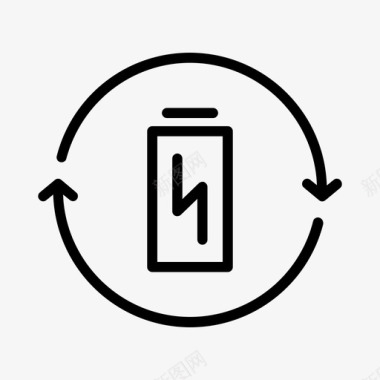 可充电电池充电重复使用图标图标
