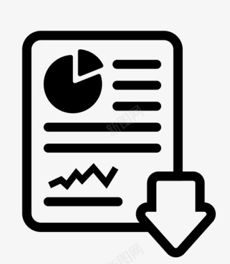 下载标志财务文档报表统计图标图标