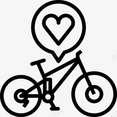爱骑单车喜欢骑山地车喜欢搭便车图标图标