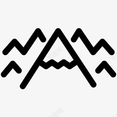 山脉小山自然图标图标