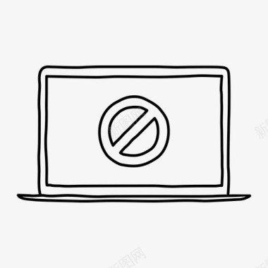 禁止堆放笔记本电脑无标志取消设备图标图标