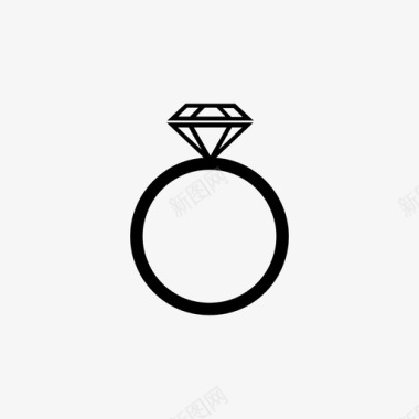 钻戒珠宝结婚图标图标