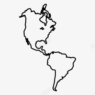 北美南美地图美洲地图北美图标图标
