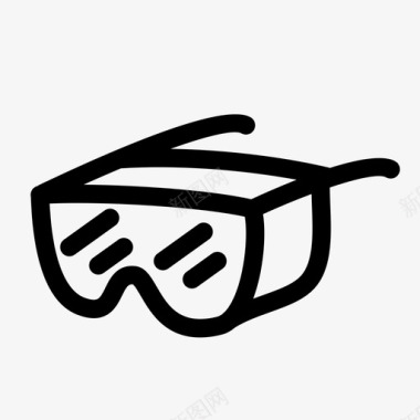 毒素护目镜眼镜面罩图标图标