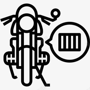 摩托车冷却器空气清洁剂图标图标