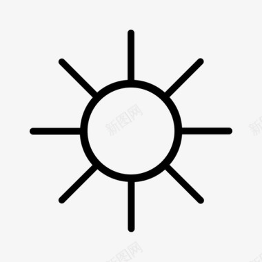 太阳光束太阳气候热图标图标