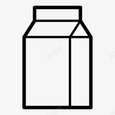 牛奶盒牛奶容器牛奶包装图标图标