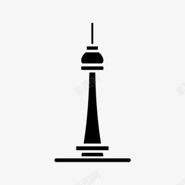 大楼剪影加拿大多伦多cntowercntowertowercanada图标图标