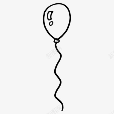 小女孩生日快乐气球生日飘浮图标图标