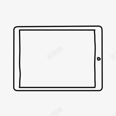 水平ipad设备手绘图标图标
