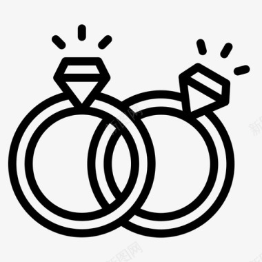 订婚戒指爱情求婚图标图标