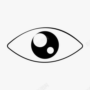 眼睛眼球睁开图标图标