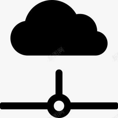 网络云标志云在线计算连接图标图标