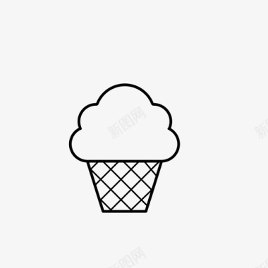 冰淇淋蛋卷杯子图标图标
