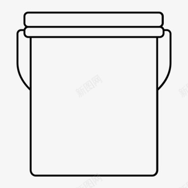 油漆桶设备房屋图标图标