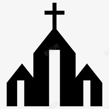 教堂教堂建筑上帝图标图标