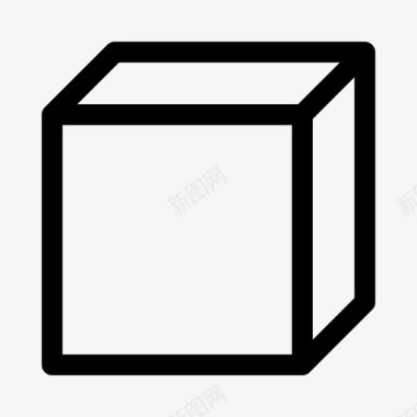 立方体长方体等轴测长方体图标图标