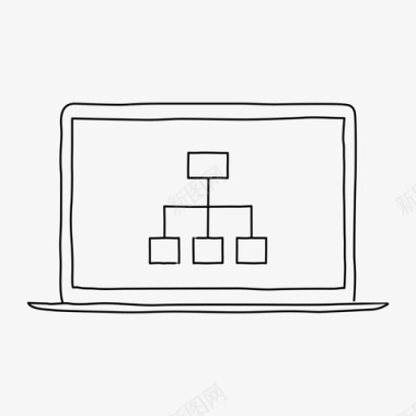 电脑展示图表笔记本电脑站点地图图表设备图标图标