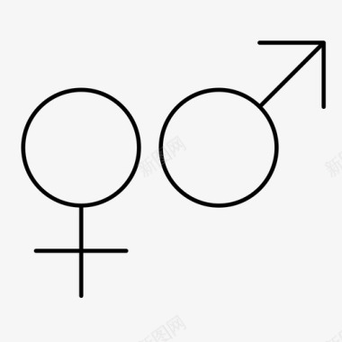 异性恋夫妻平等图标图标