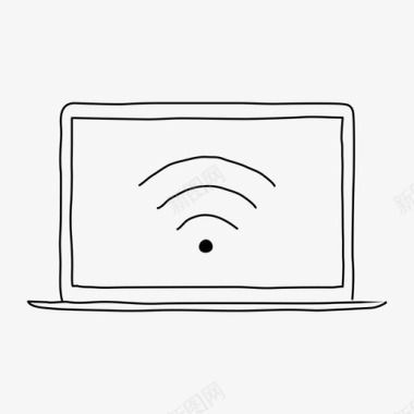 无线连接笔记本电脑wifi设备屏幕图标图标