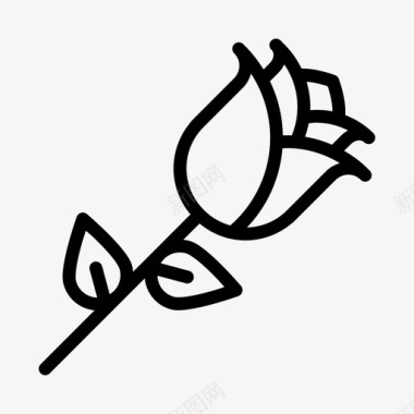 求婚玫瑰鲜花爱情图标图标