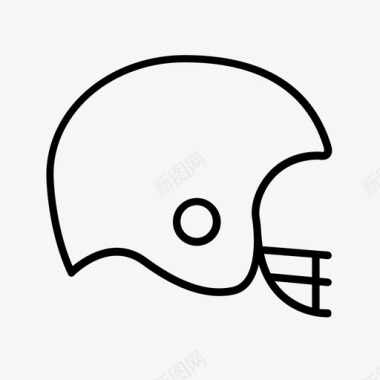 头盔美式足球大学橄榄球图标图标